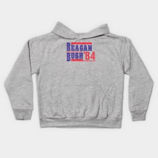 regan bush 84 stripped design american theme Kids Hoodie